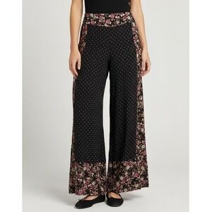 Anthropologie Farm Rio Wide Leg High Rise Wide Floral Polka Dot Pants Boho XS